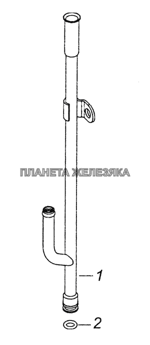 740.1009048-30 Трубка указателя уровня КамАЗ-6522 (Euro-2, 3)